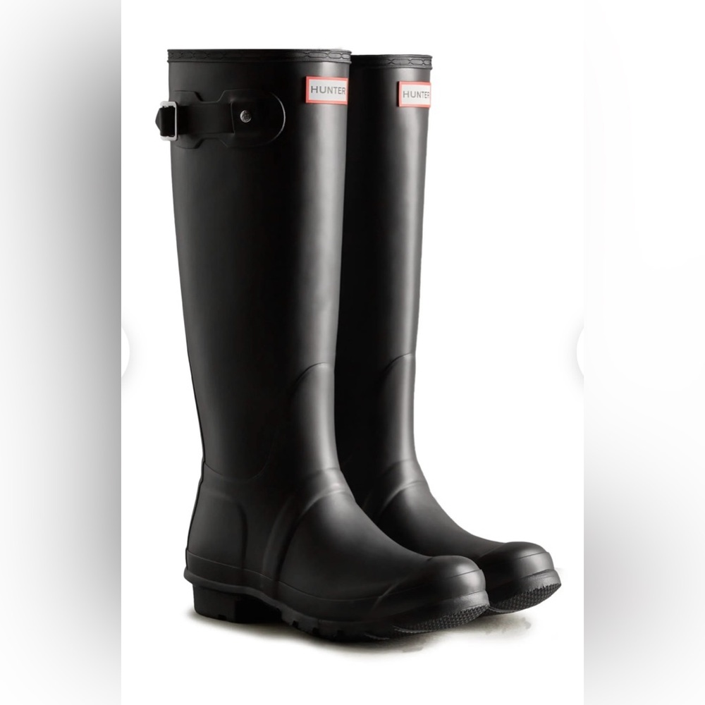 Hunter Black Tall Rain Boots